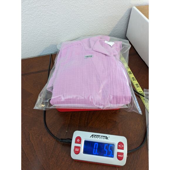 Stars Above Gauze Pajama Top XS Purple Breathable PJs Button Front Sleep Shirt - Picture 9 of 9